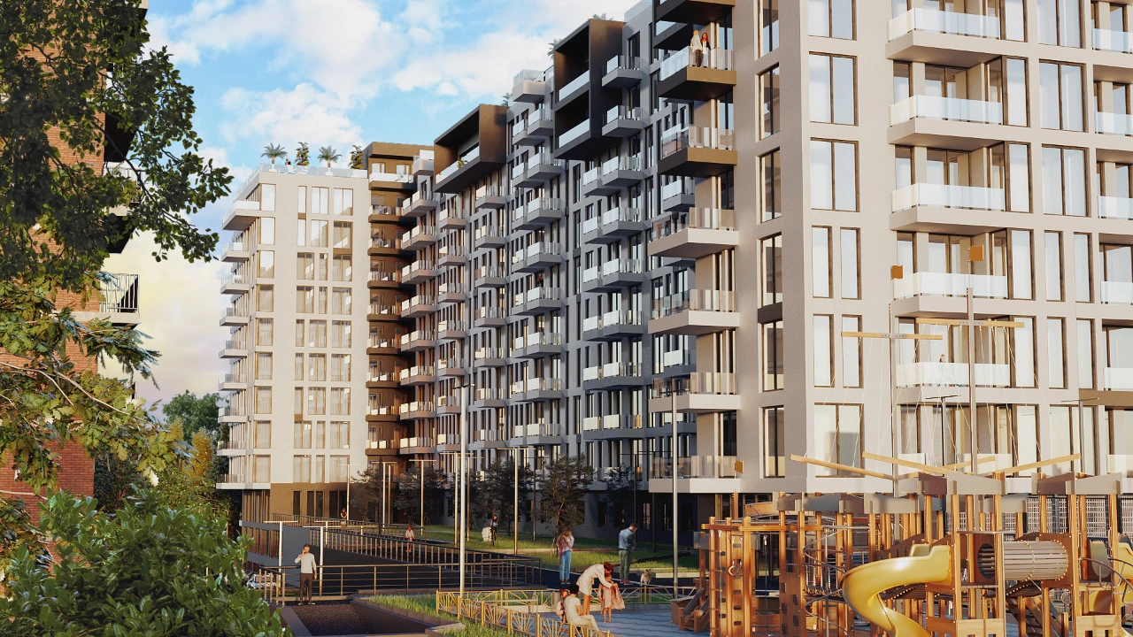 Багатоповерховий корпус Skyline під час заходу сонця