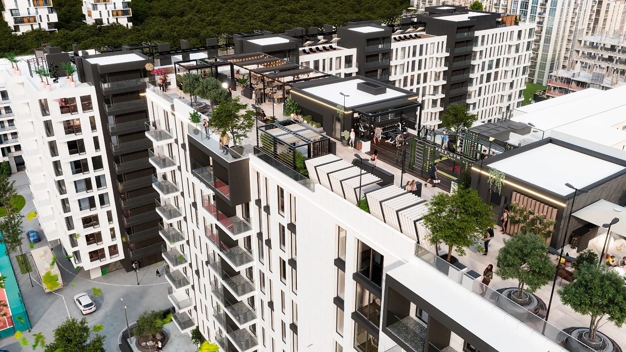 Озеленені тераси житлового комплексу Skyline