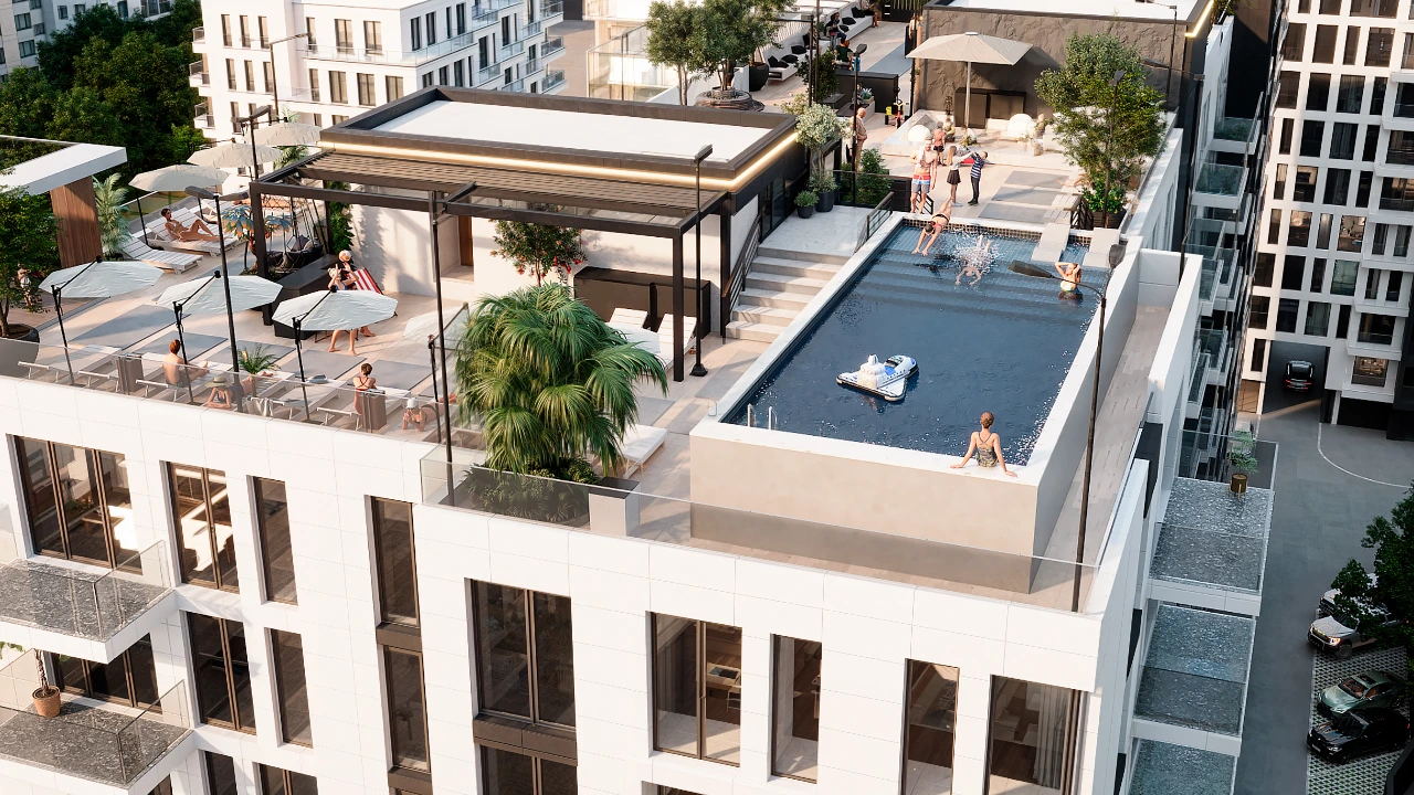 Басейн на даху житлового комплексу Skyline