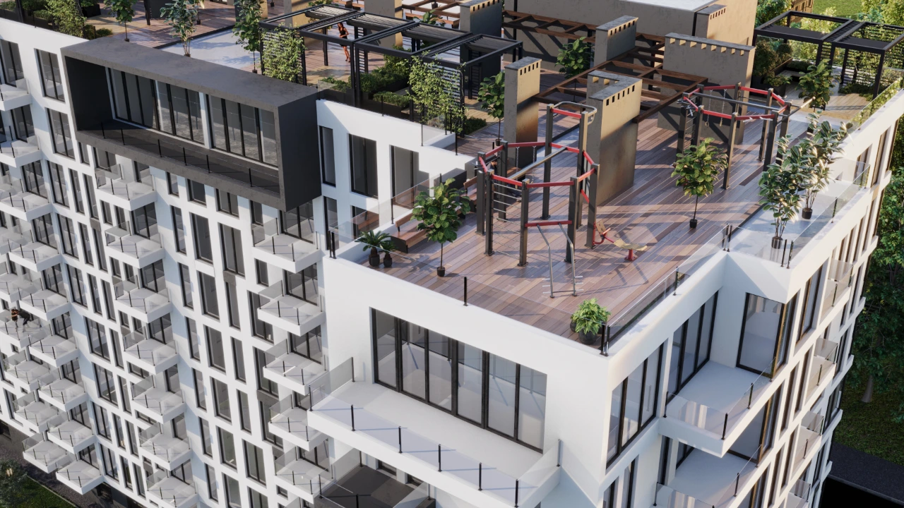 Зелені тераси та лаунж-зона Skyline