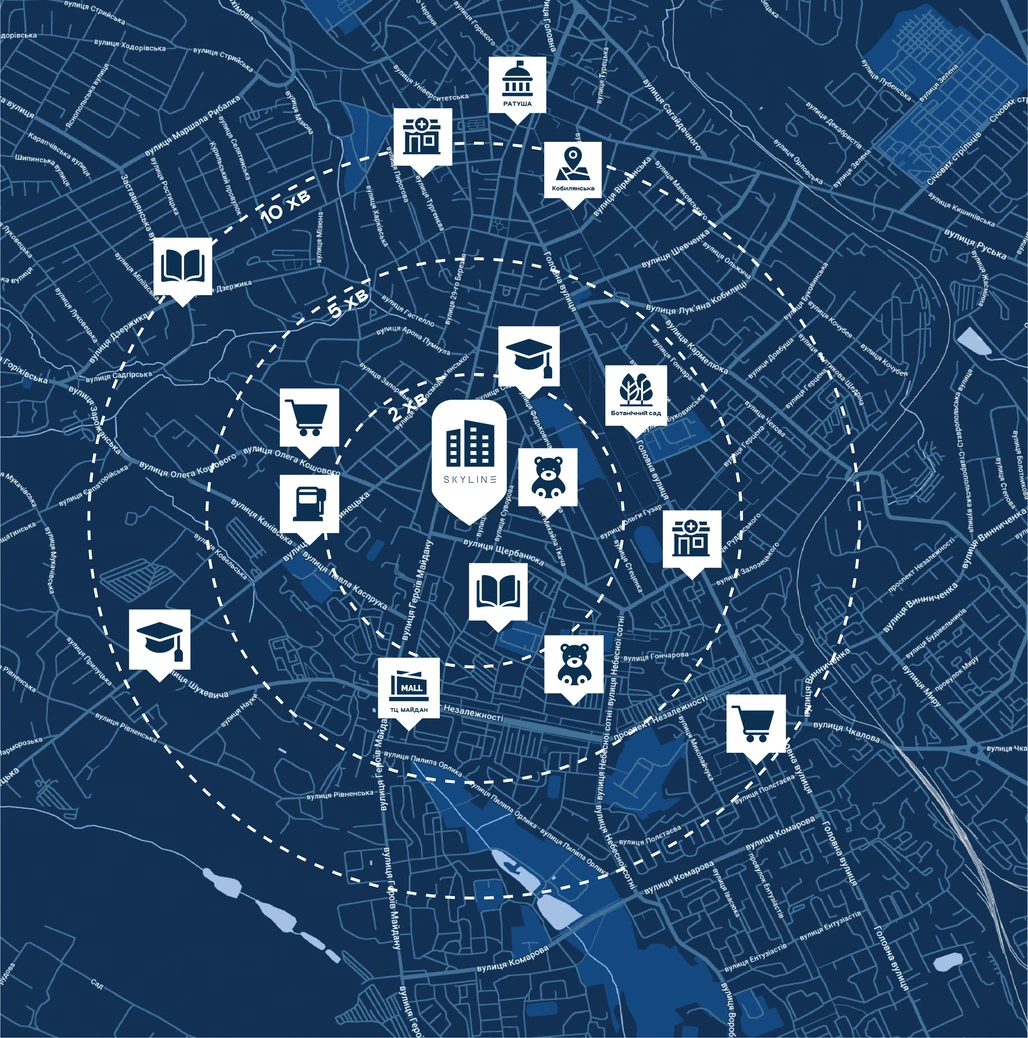 Зображення карти з адресами